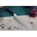 Wusaki Ebony AUS8 Santoku Knife scalloped blade 17cm ebony handle