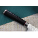 Wusaki Ebony AUS8 Santoku Knife scalloped blade 17cm ebony handle